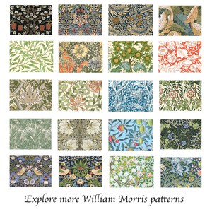 Asciugamano da cucina in lino William Morris Golden Lily, fatto a mano immagine 5