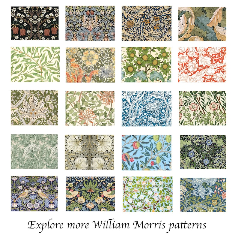Asciugamano da cucina in lino William Morris Golden Lily, fatto a mano immagine 5