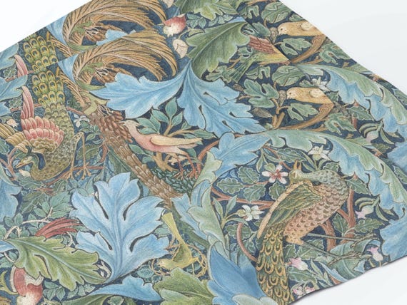 Placemats set, Acanthus and Birds, William Morris, 100% linen, Linen placemats, hand made placemats set, matching placemats