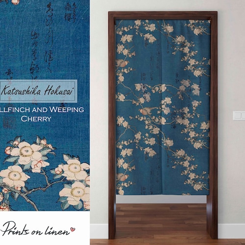 Noren Curtain, Katsushika Hokusai, Japanese Noren, Door Curtain