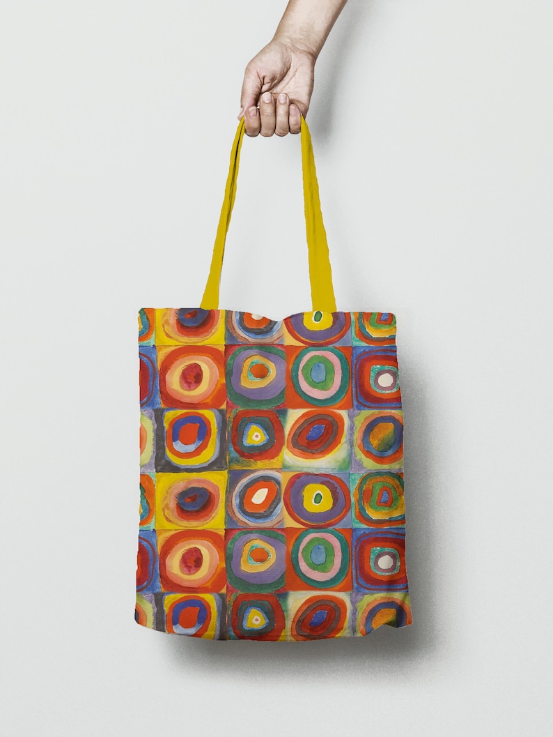 Kandinsky Tote Bag Color Study Linen Bag Birthday Gift - Etsy
