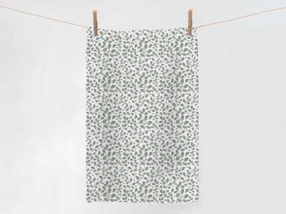 Kitchen towel, Forest Leaves, linen towel, dish towel, 100% linen, kitchen towel, custom towel, linen towel fabric, personalized towel