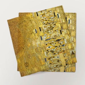 Tovaglioli di lino, Gustav Klimt, Adele, set di 6 tovaglioli, motivo tovaglioli, tessuto LINO, fatti a mano da Linenislove