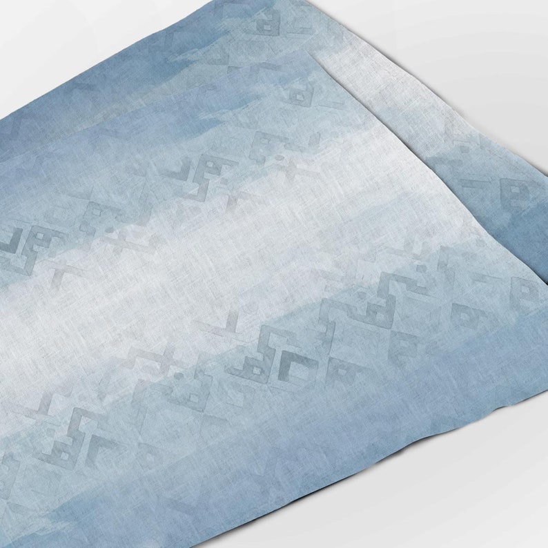 Placemats 4 Or 6 Linen Set Blue Image 0