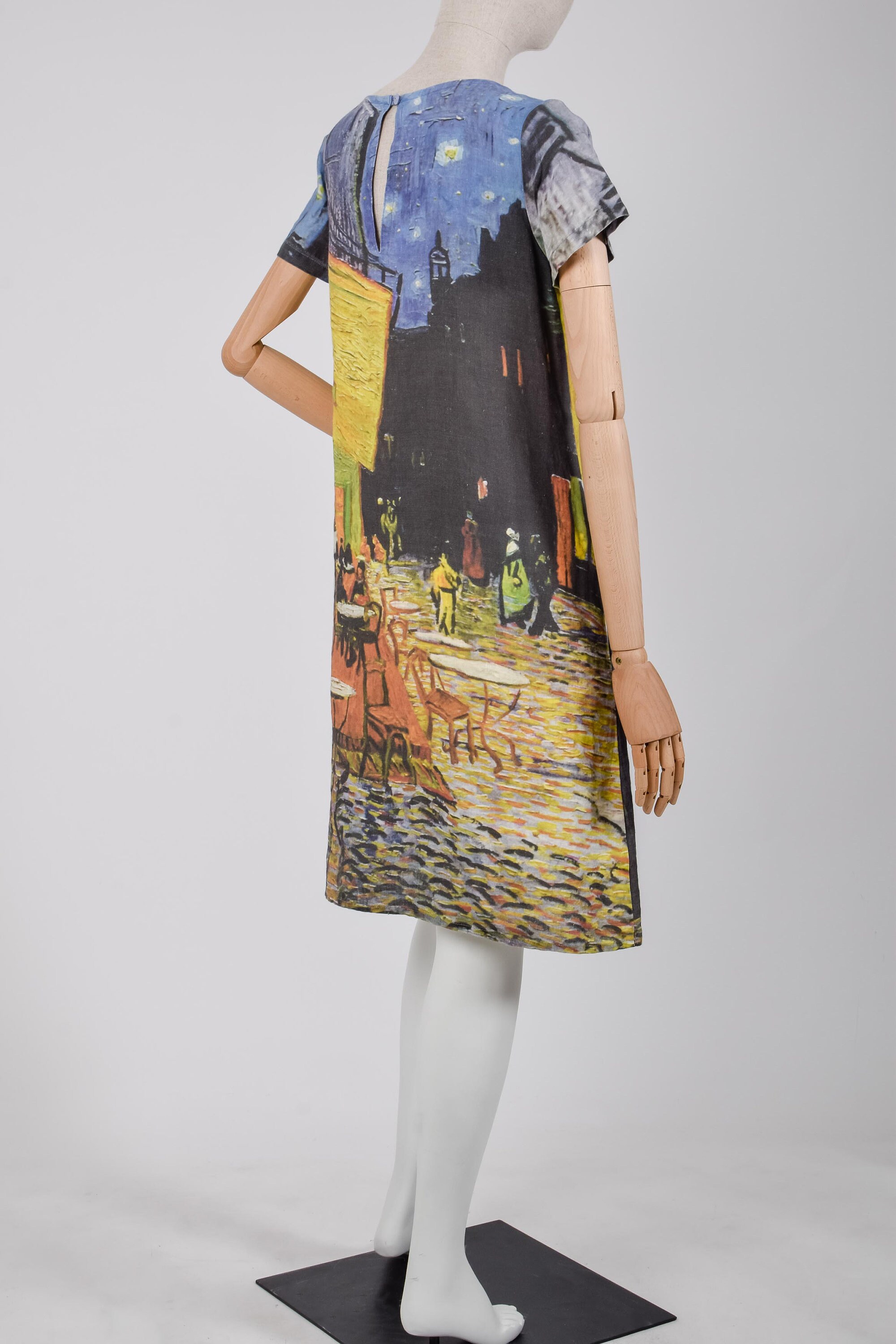 Cafe terrace at Night, Linen dress, Vincent van Gogh, Summer dress