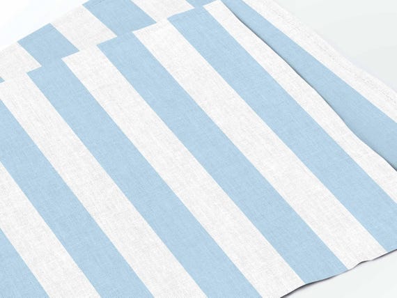 Placemats set, Blue Stripes, linen placemats, 100% linen fabric