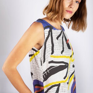 Leaf Graffiti Cotton Dress