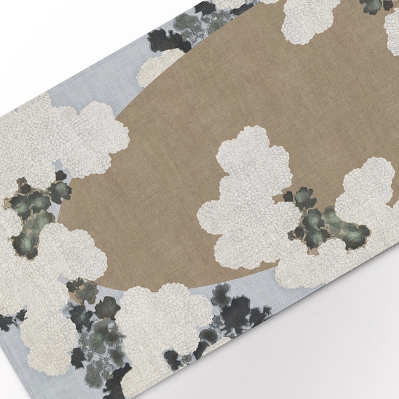 Table runner, Kamisaka Sekka, 1866-1942, Spring Blossoms, linen table runner, Japan art, Modern Japan art, custom table runner