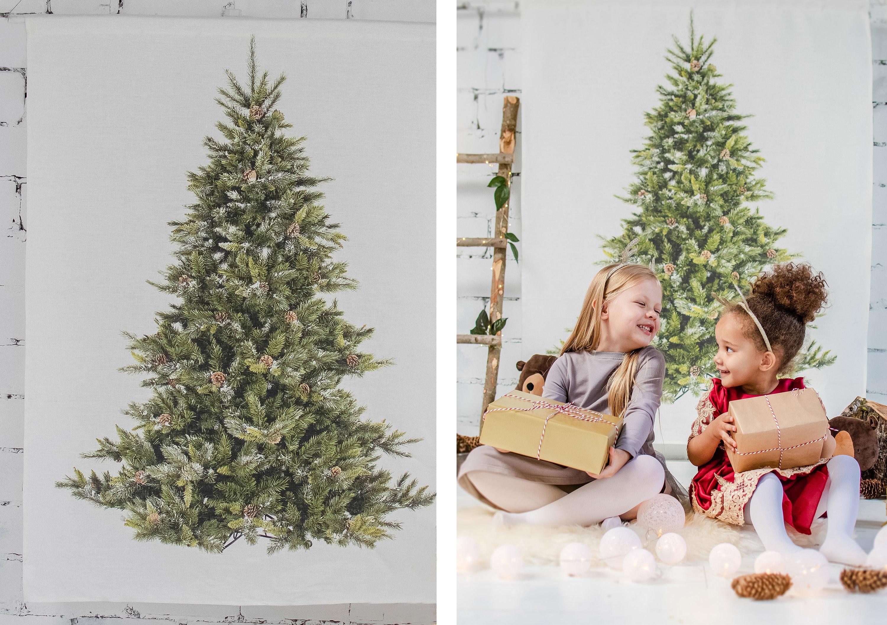 Christmas Tapestry, Christmas wall tapestry, Fir Tapestry, Christmas decor, holiday decor 