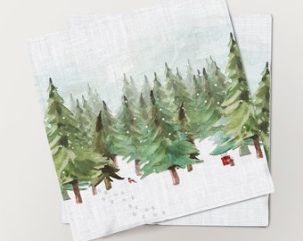 Napkins set Holiday dinner, Linen napkins, Christmas napkins, Christmas decor, Holiday decor, custom gift, custom napkins, napkins pattern