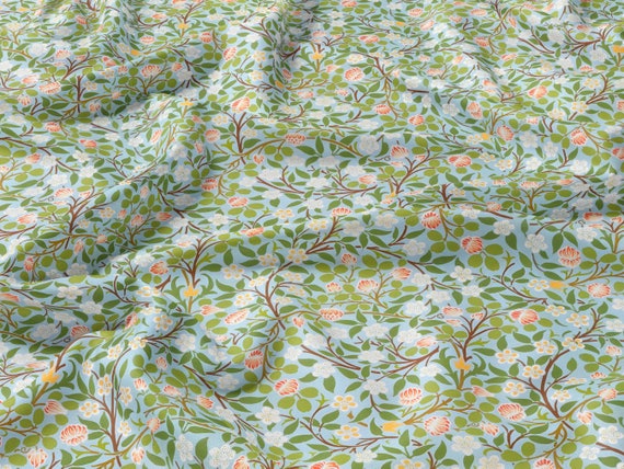 Linen fabric, William Morris, Clover, Fabric by yard, Fabric by meters, 100% linen, Fabric wholesale, Crafting fabric