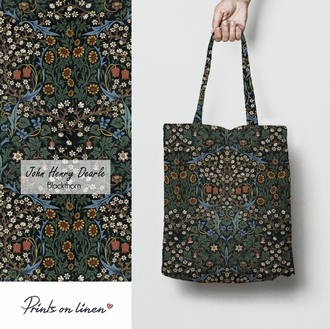 Tote Bag, William Morris, Blackthorn, Linen Bag, Art Print, Tote Bag