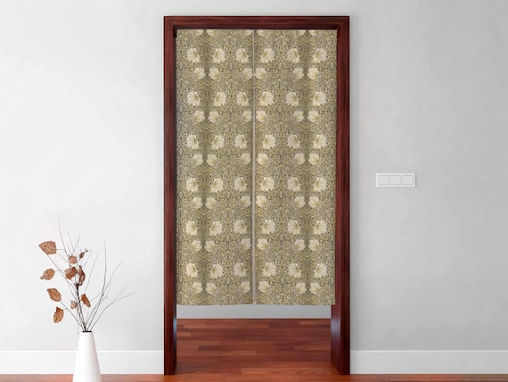 Noren curtain, William Morris, Pimpernel, Japanese Noren, door curtain, 100% linen, closet cover, window curtains linen
