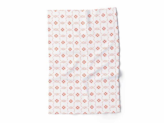 Dish towel, Vintage Hearts, fabric towel, vintage kitchen towel, 100% linen