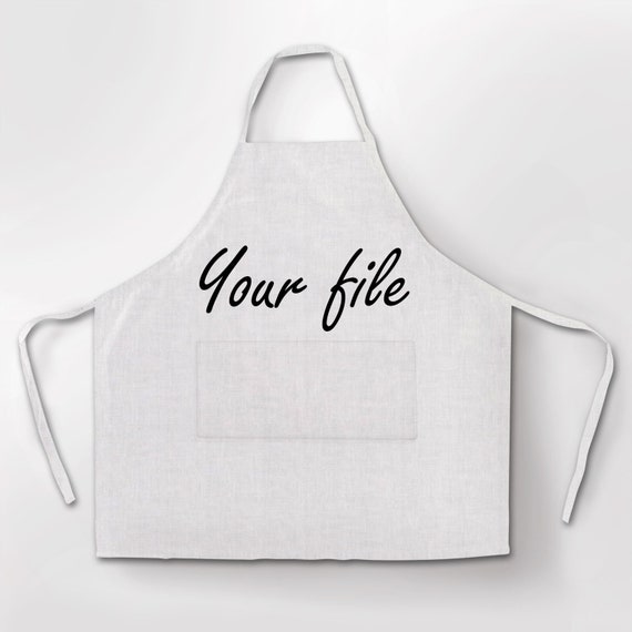 Shop apron, apron personalized, send your file, linen apron, custom apron, hand made apron, natural apron, your file apron, free size