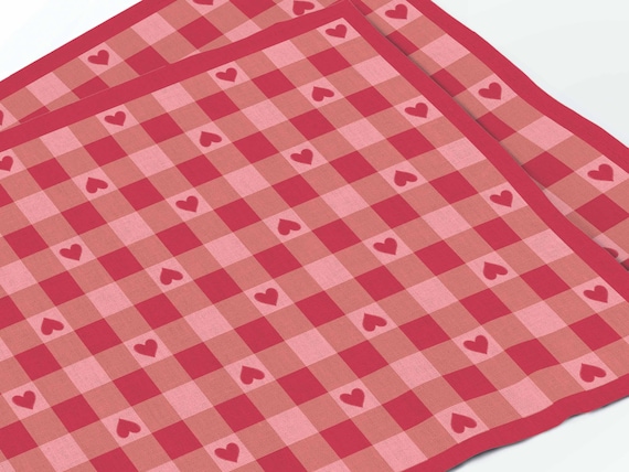Placemats set, Lovers’ Picnic, linen placemats, 100% linen fabric