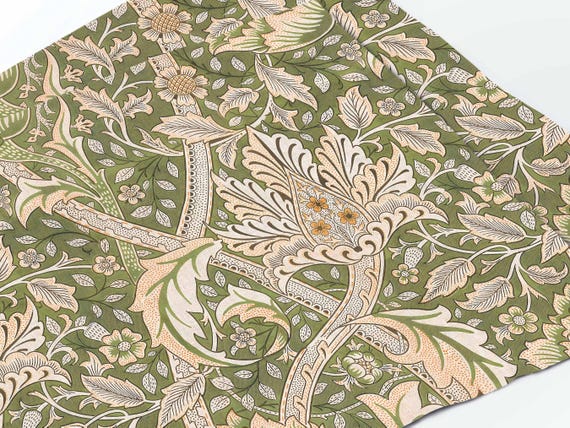 Placemats set, William Morris, Windrush, Table decor, Linen placemats, 100% linen, matching placemats, vintage placemats