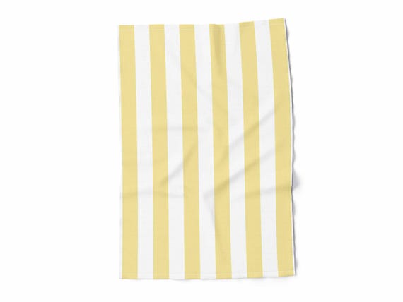 Kitchen towel, Yellow Stripes, fabric towel, 100% linen