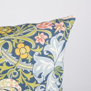 Cushion cover, Golden Lily, William Morris, Cushion for sofa, linen pillow, 100% linen, 18x18, pillow with zipper image 3