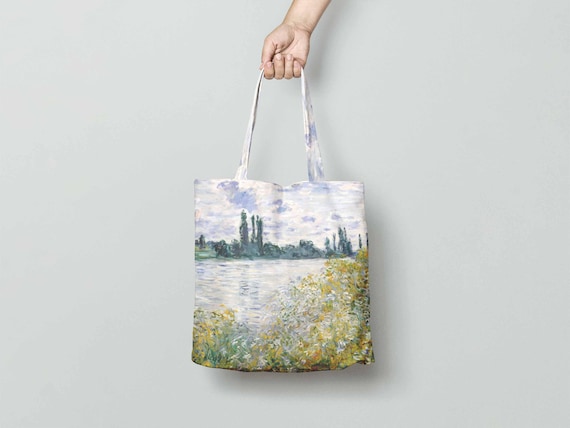 Tote bag, Ile aux Fleurs near Vétheuil, Claude Monet, shopping bag