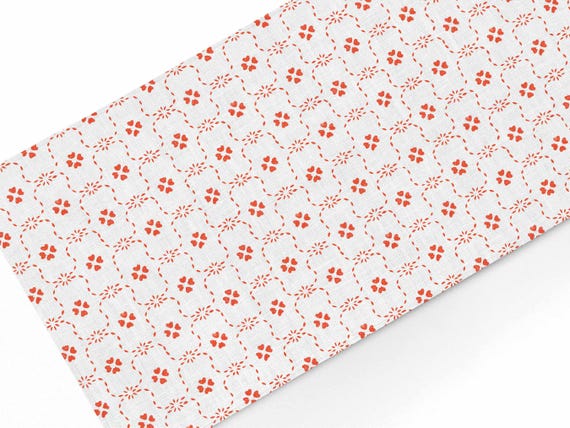 Table runner, Vintage Hearts, table top 100% linen, party decor linens, vintage wedding table top