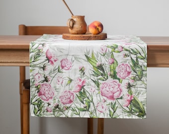 Cotton Sateen Table Runner Roostery Tablerunner Small Floral Roses Wedding and Nursery Watercolor Red Peach Garden Peony Flowers Print 16in x 90in Cotton Sateen Table Runner Roostery Tablerunner Small Floral Roses Wedding and Nursery Watercolor Red Peach Garden Peony Flowers Print 16in x 90in