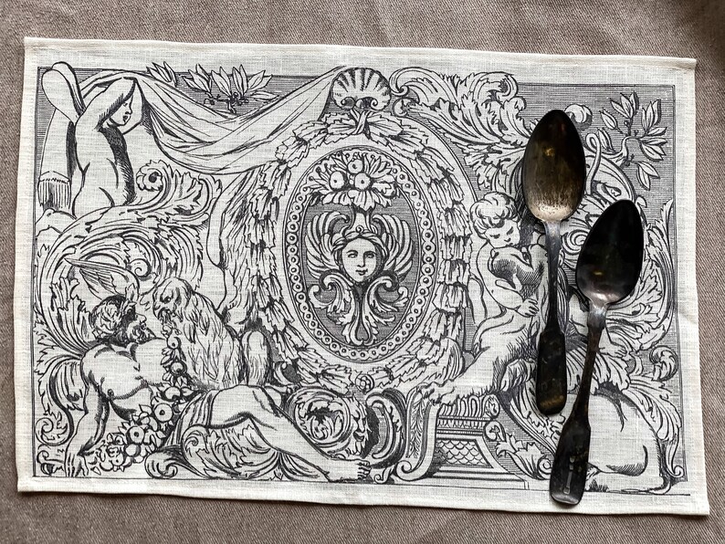 Placemats ANTIQUE Owen Jones Linen Placemats Vintage Etsy
