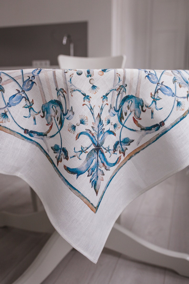 Linen Tablecloth Art Decor Party Table Decor Event Linens Etsy