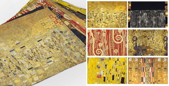 Placemats set, Gustav Klimt, 6 different artworks, Placemats set of 6, linen placemats, 100% linen, Klimt placemats, Klimt home decor