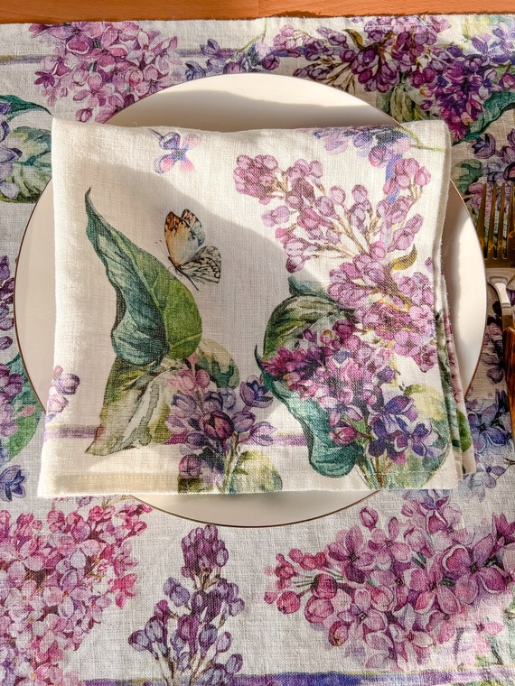 Napkins set, Lilac, Linen napkins, Housewarming gift, Fabric napkins, 100% linen
