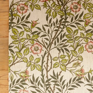 Tischläufer, William Morris, Sweet Briar, 19x56, Vintage Tischläufer, 100% Leinen, Leinentischblatt, maßgefertigter Tischläufer Bild 6