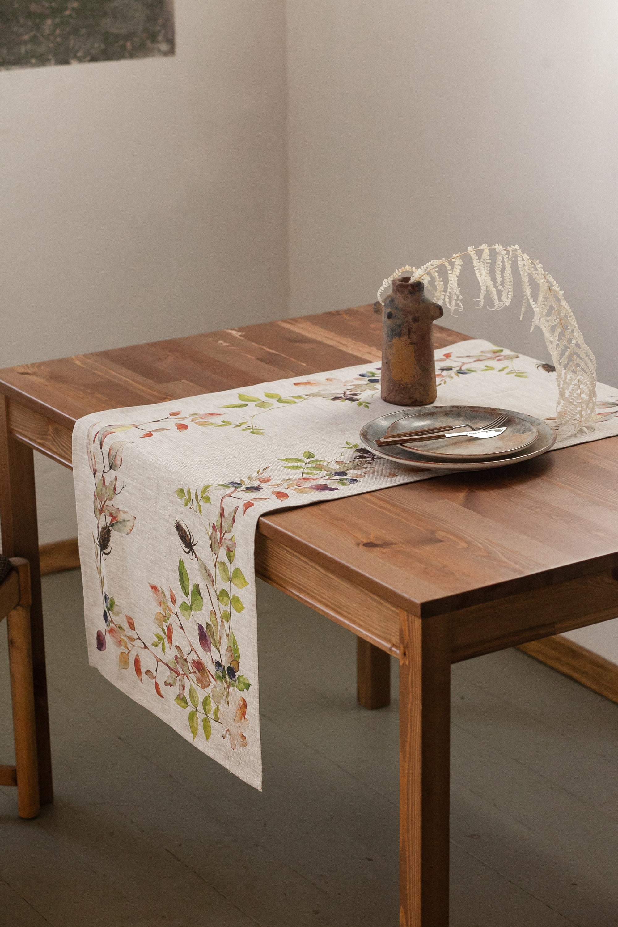 Thanksgiving table runner, Table runner, housewarming gift, linen