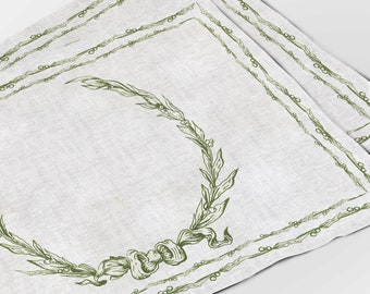 Zestaw podkładek, Elegancko Minimalistyczne Boże Narodzenie, podkładki świąteczne, lniane podkładki, minimalistyczna dekoracja stołu na Boże Narodzenie, 100% len