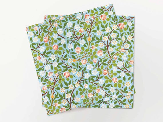 Napkins set, William Morris, Clover, 100% linen