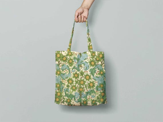 Tote bag, William Morris, Orchard, linen bag, art print, 100% linen bag