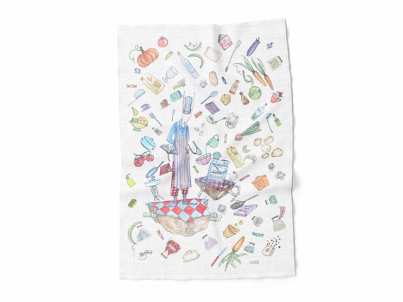Towel, Daddy in the kitchen, linen towel, 100% linen, fathers day gift, Chef gift