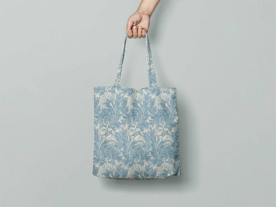 Tote bag, William Morris, Tulip, linen bag, art print, 100% linen bag