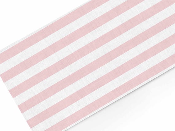 Table runner, Pink Stripes, Table top 100% linen, Easter decor linens