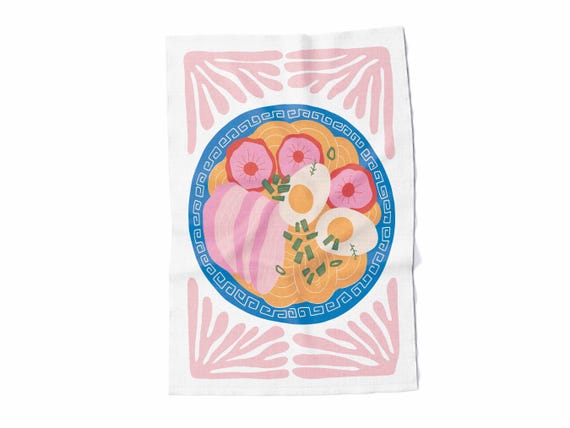 Kitchen towel, Bowl, modern kitchen decor,  linen towel, hand towel, 100% linen
