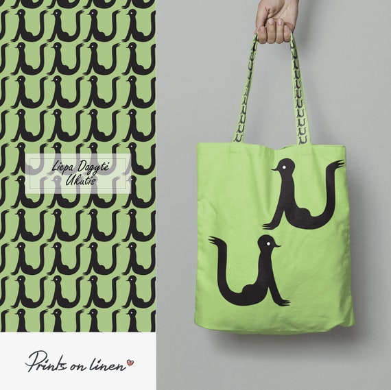 Tote bag, Ukutis, Liepa Dagyte, linen tote, Designer tote, shopping bag, Urban bag, 100% linen