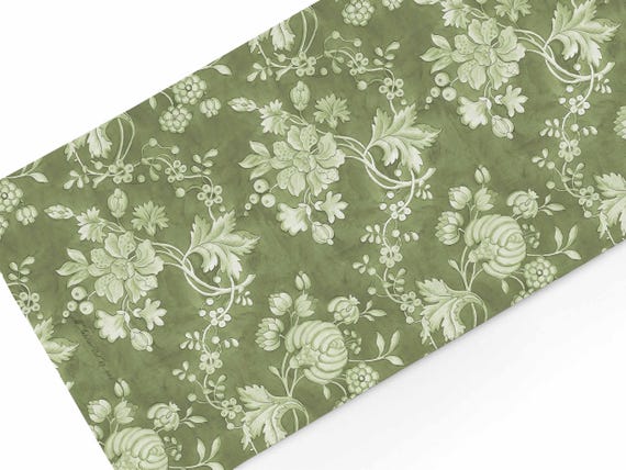 Table runner, Matcha color, Anna Maria Garthwaite, Spitalfields, 1752 - 1753, linen table top