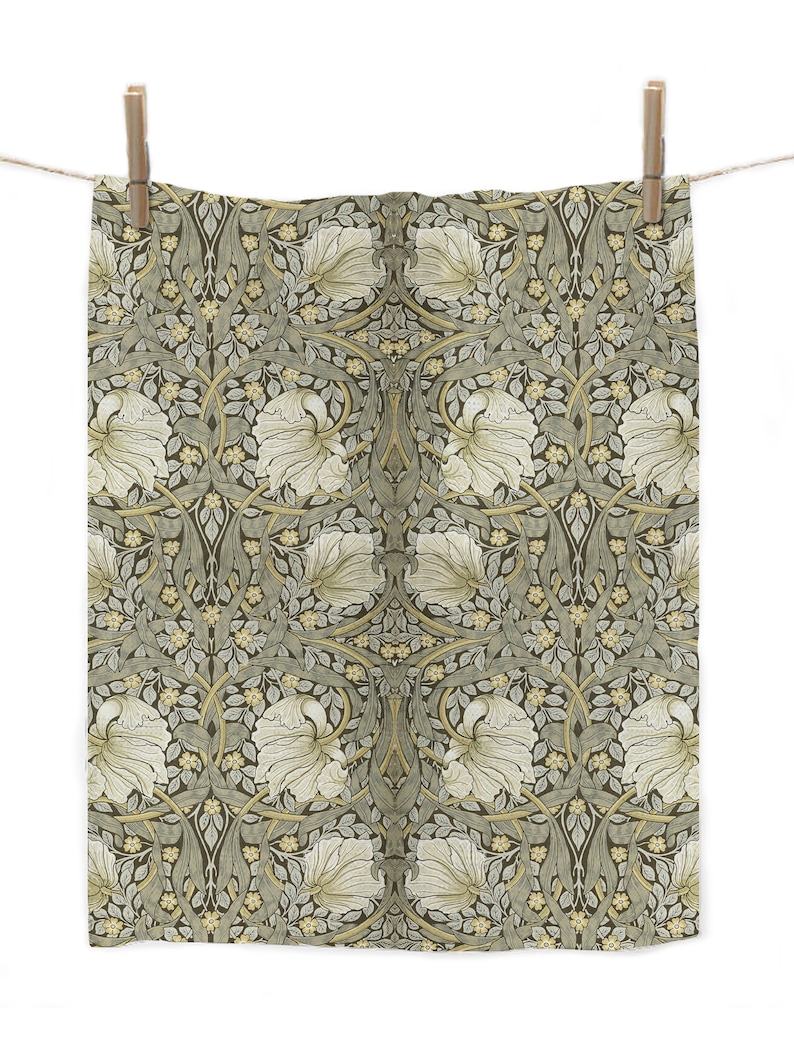 Linen Love William Morris Pimpernel Kitchen Towel - Thumbnail 3