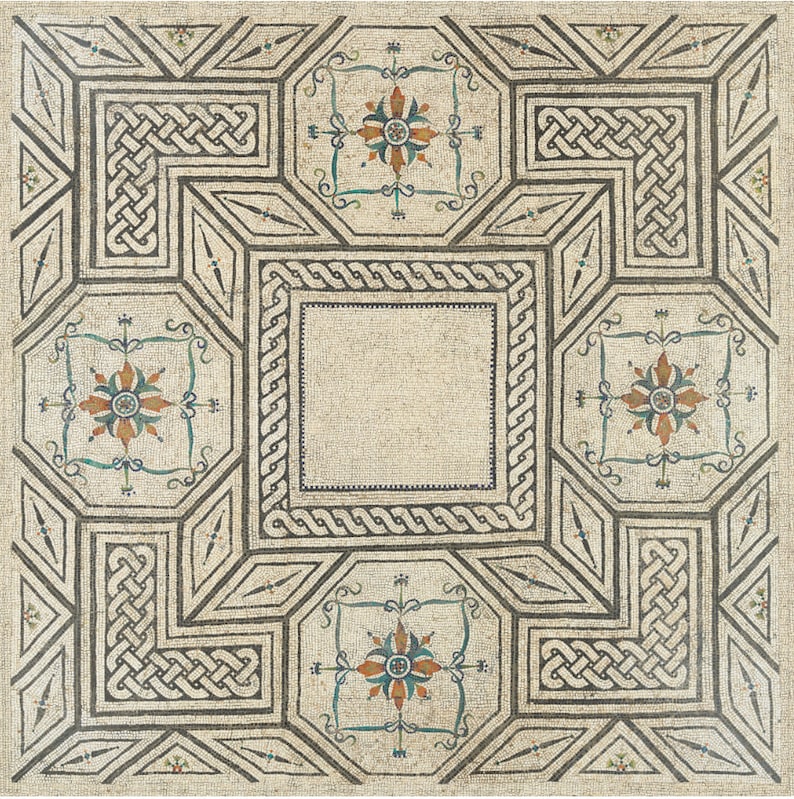 Tablecloth Egyptian Mosaic Linen Tablecloth 100 Linen Etsy