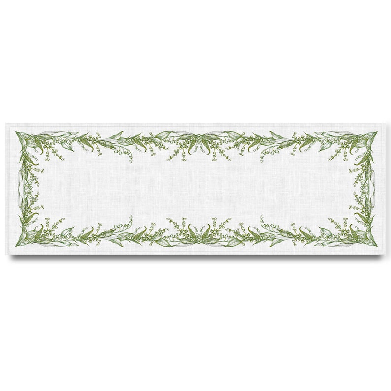 Linen Love Lily of the Valley Table Runner - Thumbnail 2
