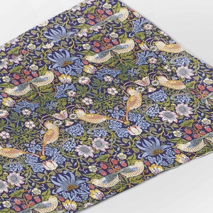 Placemats set (4 or 6), William Morris, Strawberry Thief, linen placemats, 100% linen, Morris fabric, Europe