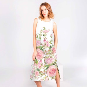 Linen dress, Eternal Bloom, linen midi dress, linen summer dress, linen clothing