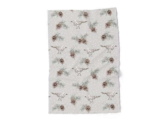 Linen Christmas Towel, Soft Winter, Christmas Design, Holiday Kitchen Decor