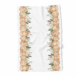 Linen towel &quot;Christmas Cookies&quot;, linen towel, 100% linen, Christmas kitchen decor