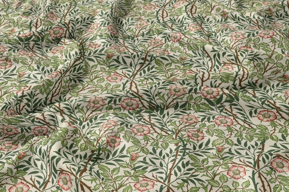 Linen fabric, William Morris, Sweet Briar, Fabric by yard, Fabric by meters, 100% linen, Fabric wholesale, Crafting fabric