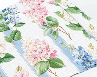 Linen Placemats Set, "Hydrangea Blossom", Table Decor, 100% European Linen, Handmade